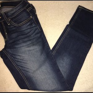 Blue denim jeans